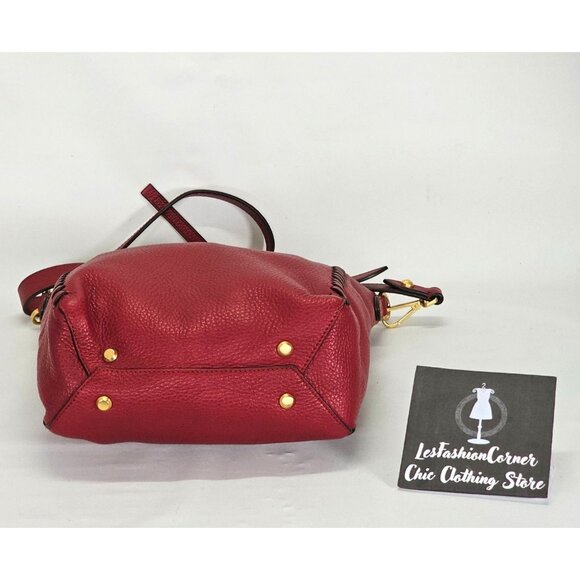 Annabel Ingall Women's Red Leather Ella Whipstitch Tote Bag Medium 2001 - Picture 13 of 15